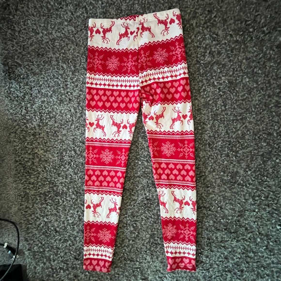 Super comfy red and white reindeer leggings - Picture 4 of 4